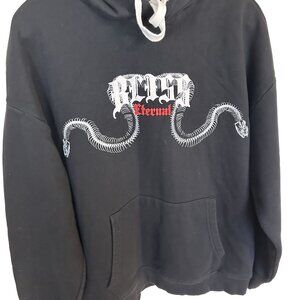 Forever 21 Men’s Black Graphic Hoodie Snake Design Large Bliss Eternal Pullover